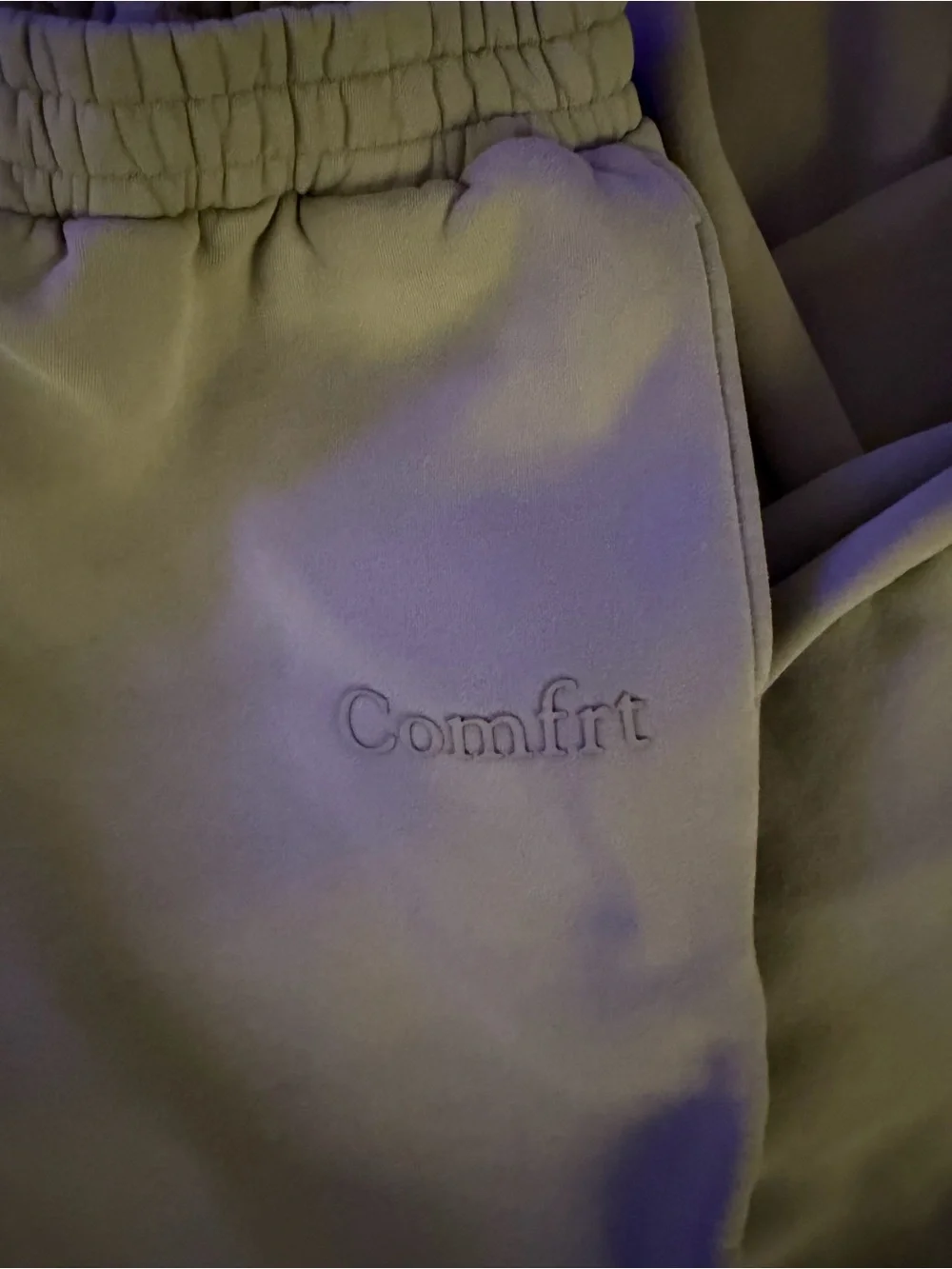 Comfrt Embroidered Hoodie & Sweatpants Set - Cement - Picture 3 of 5